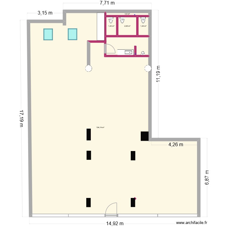 Urbanistes RDC. Plan de 0 pièce et 0 m2