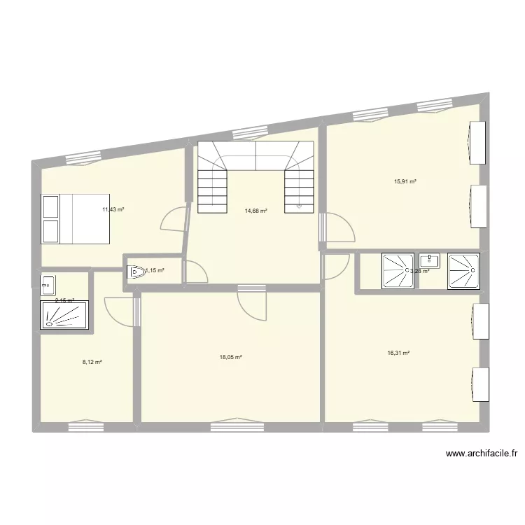 plan Dulud 2eme etage post travaux. Plan de 