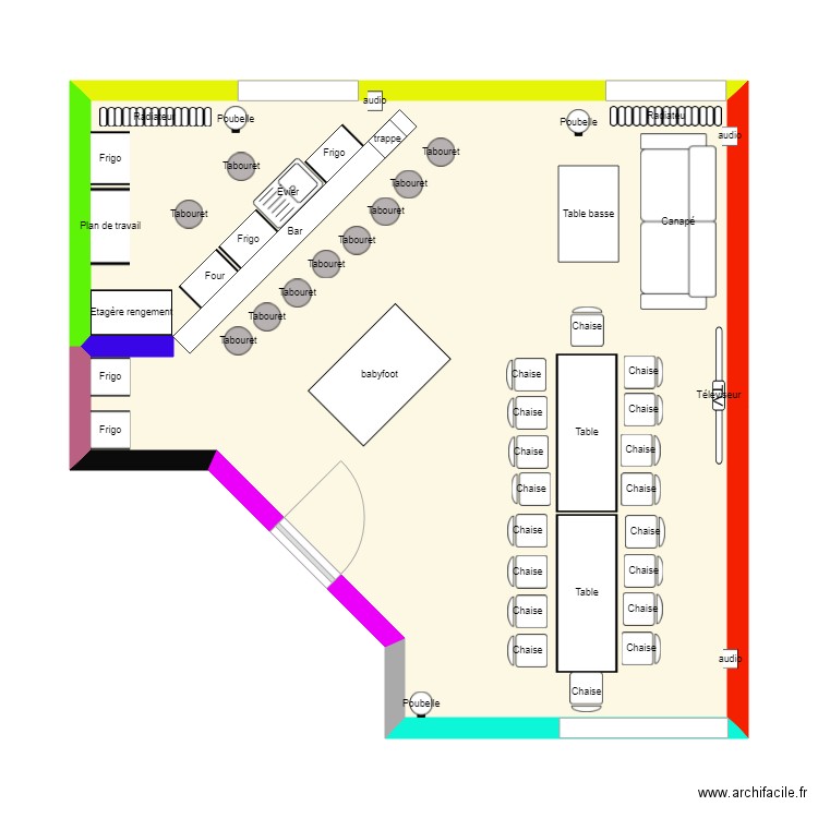 plan foyer. Plan de 0 pièce et 0 m2