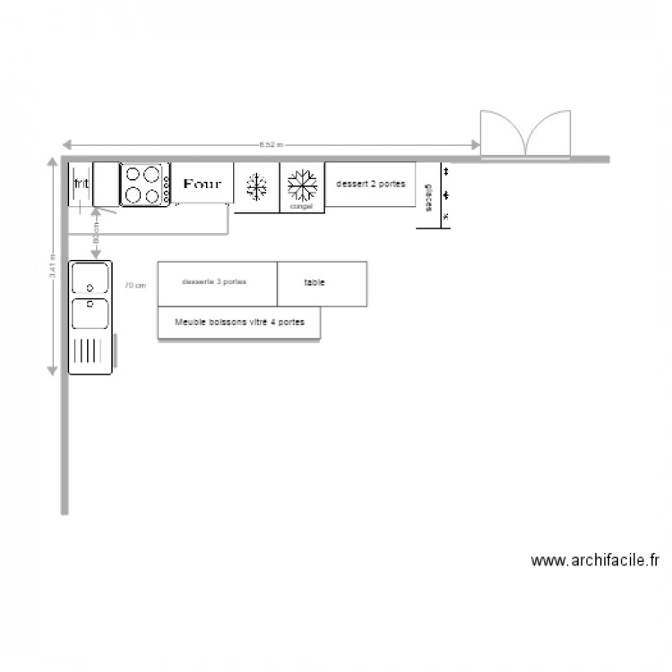 cuisine fred. Plan de 0 pièce et 0 m2