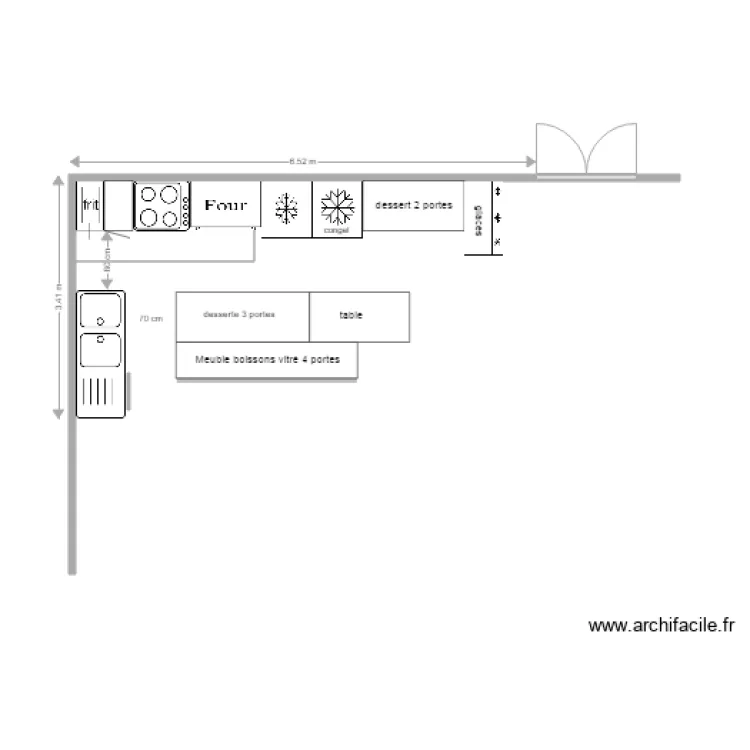 cuisine fred. Plan de 