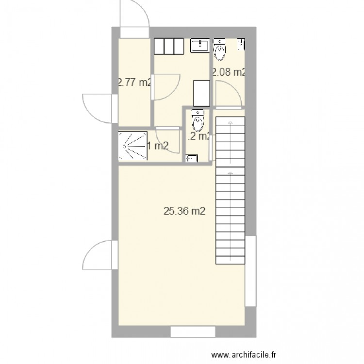 rdc proposition 3. Plan de 0 pièce et 0 m2