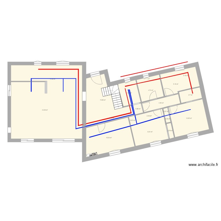 Plan VMC RDC. Plan de 0 pièce et 0 m2