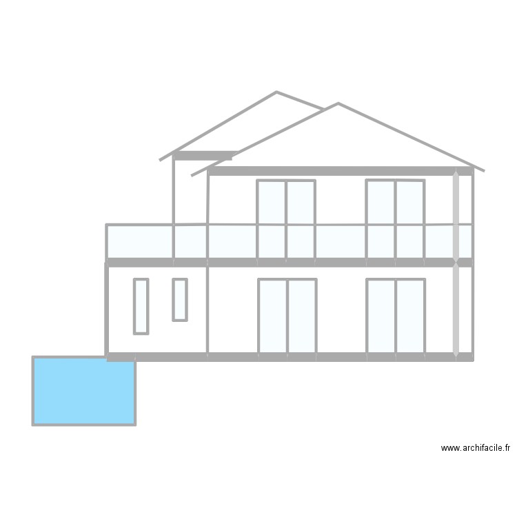 côté dOS. Plan de 26 pièces et 56 m2