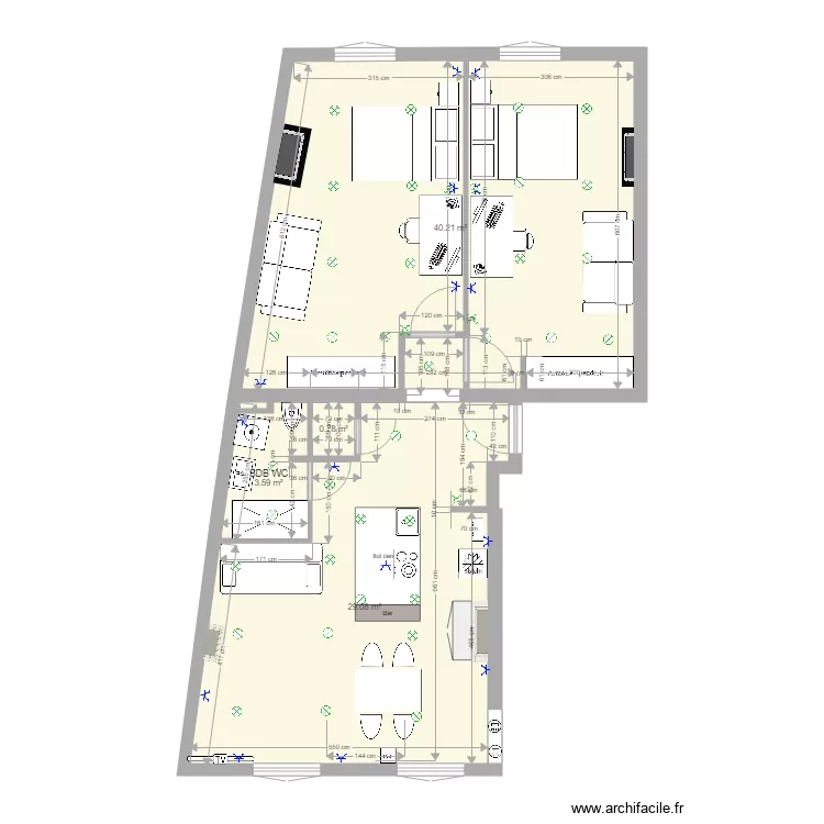 Appart St Etienne modif43. Plan de 