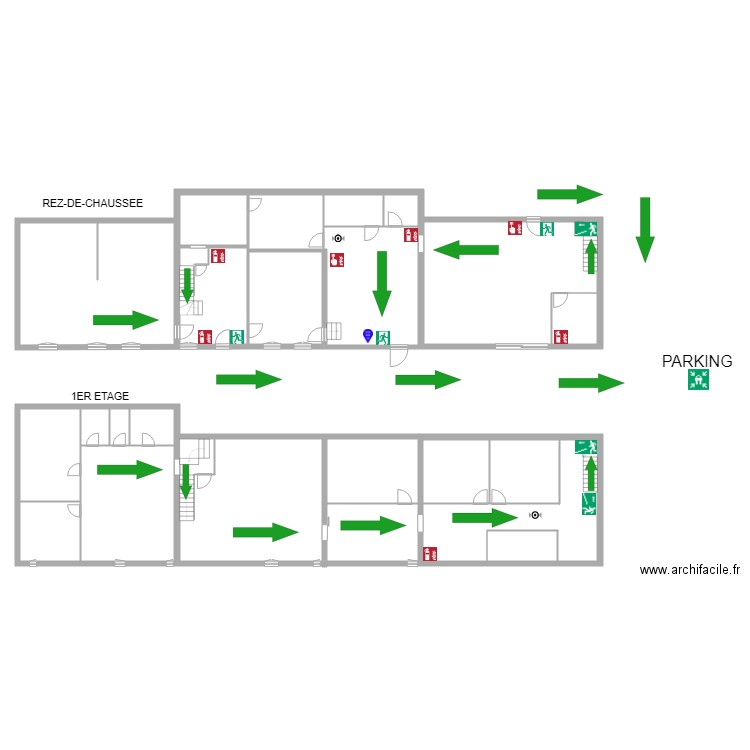 cabinet 2 etages. Plan de 0 pièce et 0 m2