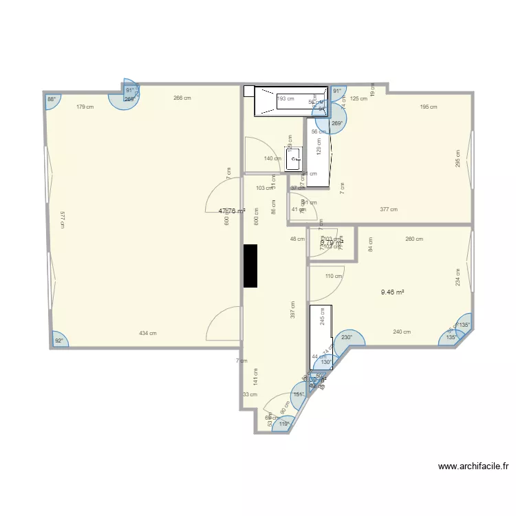 Appartement AD2. Plan de 