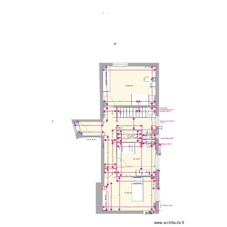 plan 1 vierge 2eme etage. Plan de 0 pièce et 0 m2