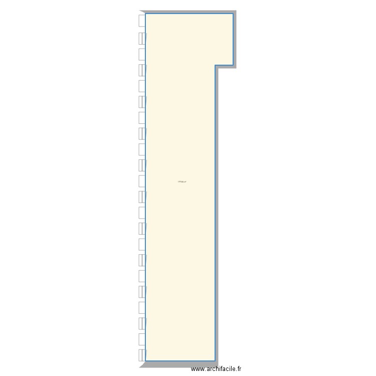 Bureau Nouvel R. Plan de 1 pièce et 178 m2