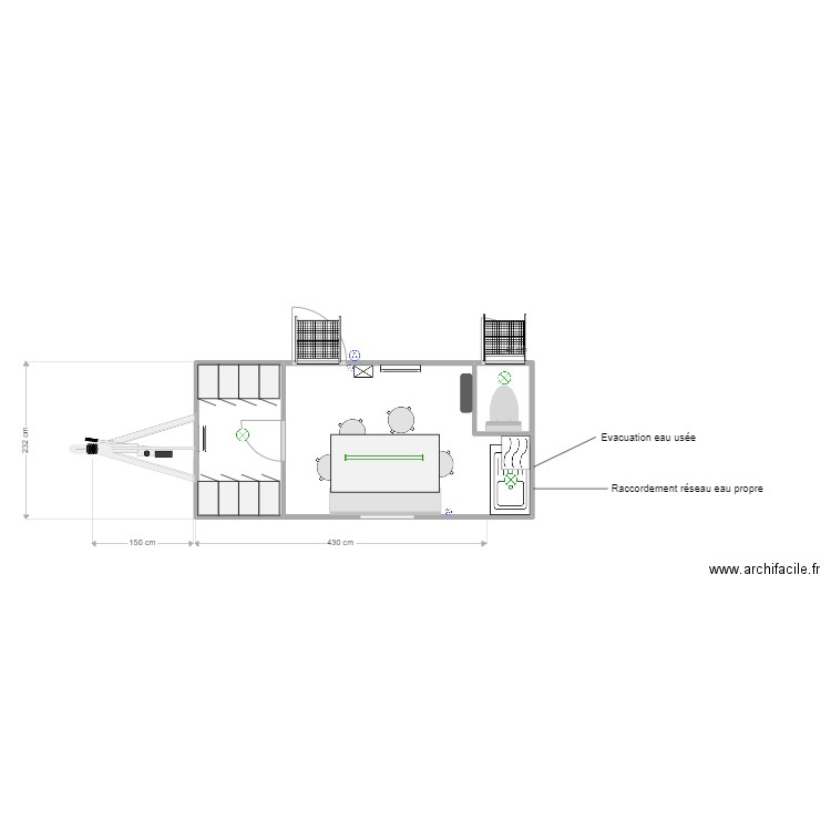 BVR FABRICATION. Plan de 3 pièces et 11 m2