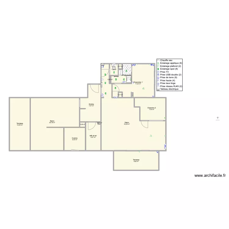 Santa Clara 2 face origine. Plan de 