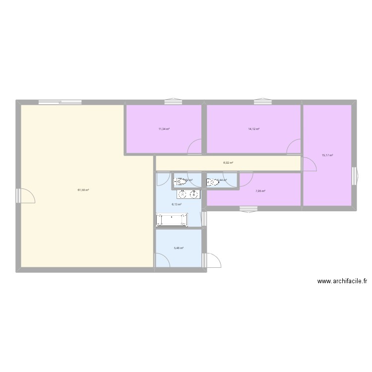 sainte Marie de gosse 3. Plan de 10 pièces et 131 m2