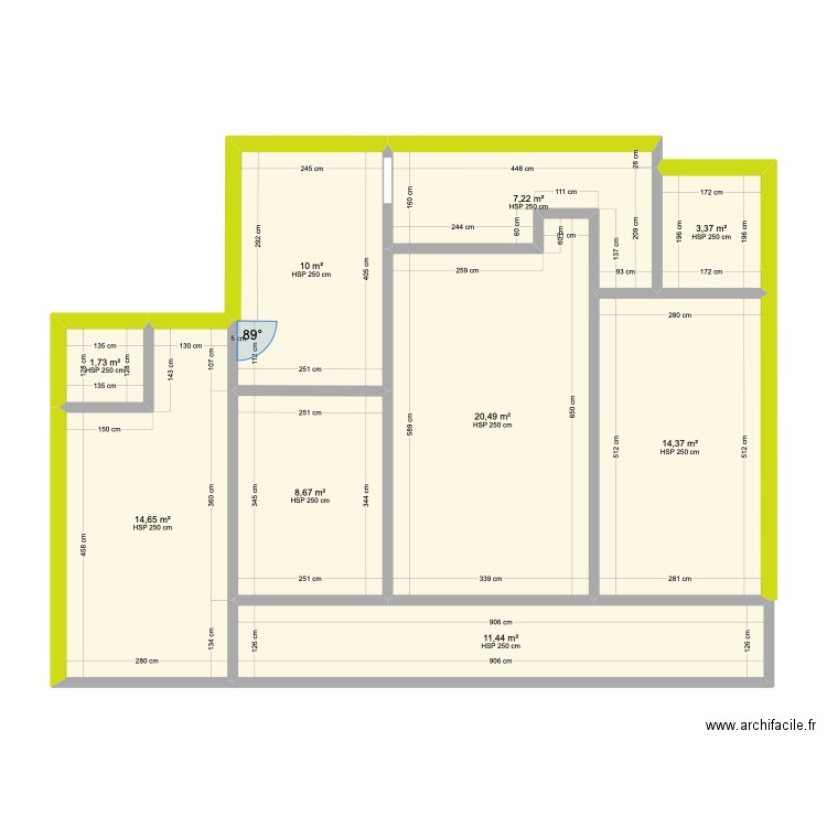 sacavem existente. Plan de 9 pièces et 92 m2