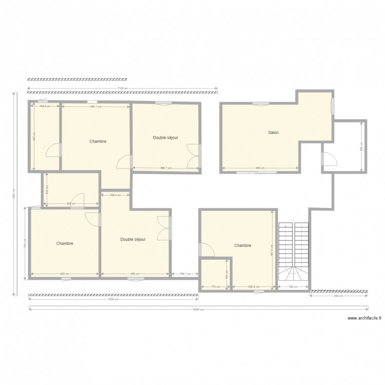 PLAN R1. Plan de 9 pièces et 123 m2