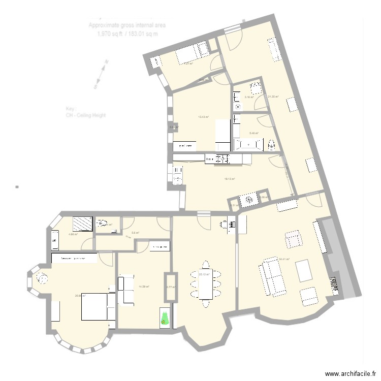 FitzJames 22. Plan de 0 pièce et 0 m2