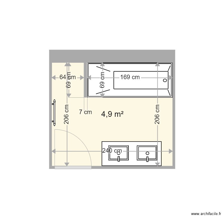 Salle de Portales. Plan de 0 pièce et 0 m2