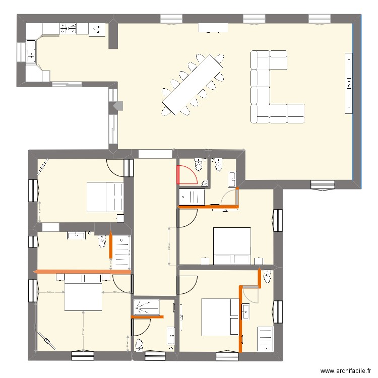 jaume 2. Plan de 8 pièces et 224 m2