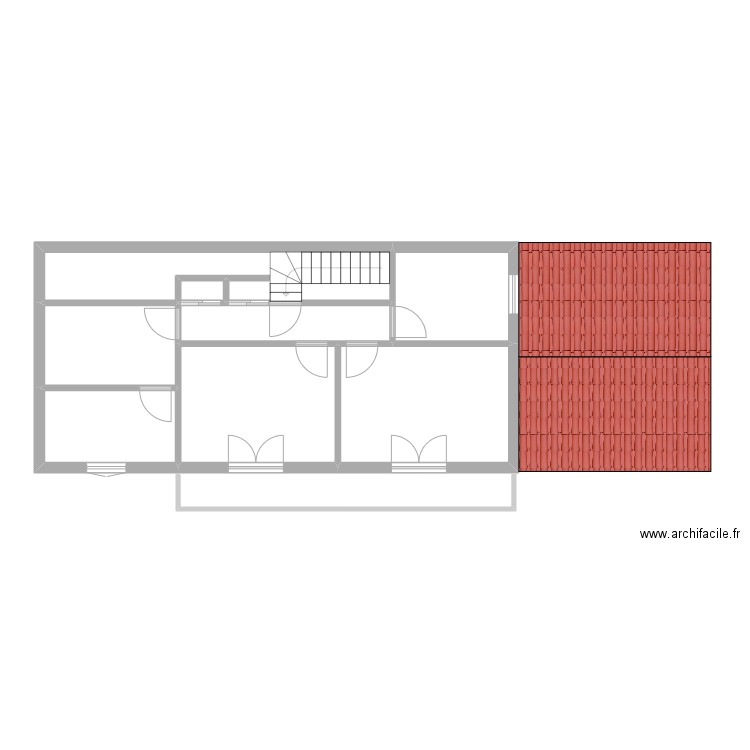 RENAUD R+1. Plan de 8 pièces et 60 m2