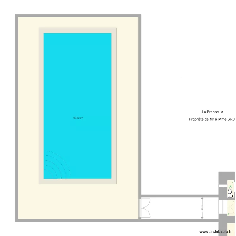 Janz&eacute; avec piscine. Plan de 