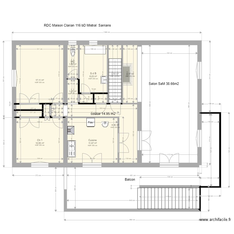 etagemaisonClarian116. Plan de 0 pièce et 0 m2