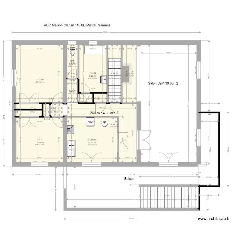 etagemaisonClarian116. Plan de 