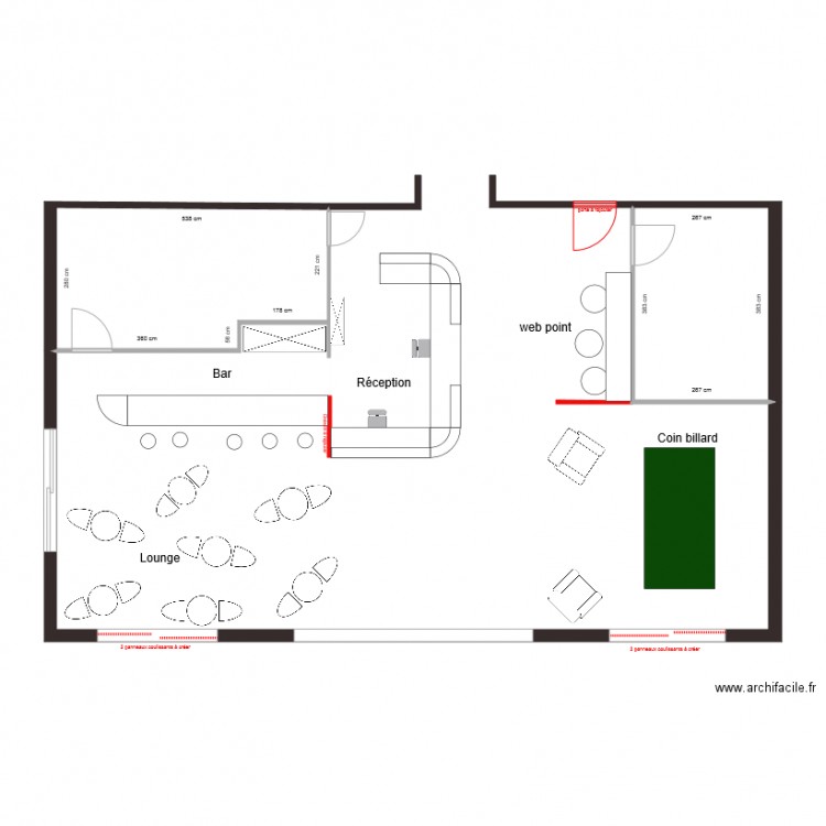 PROJET 6 Réception hôtel. Plan de 0 pièce et 0 m2