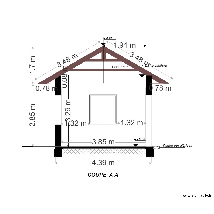 COUPE A 2. Plan de 0 pièce et 0 m2