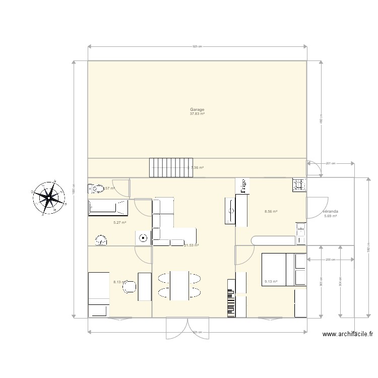 Plan Dassy. Plan de 11 pièces et 143 m2