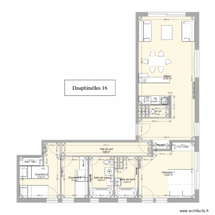 Dauphinelles 16. Plan de 0 pièce et 0 m2