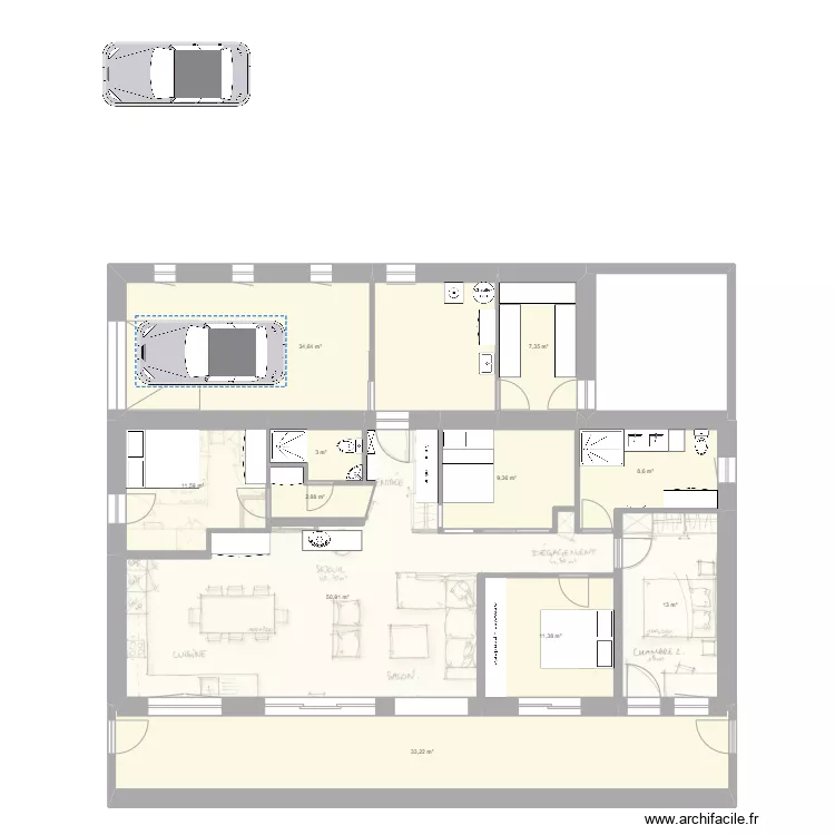 Notre maison. Plan de 