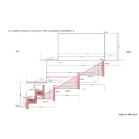 3.09- SCHEMA FACADE EST : COUPE SUD-NORD ESCALIERRS ET JARDINIERES