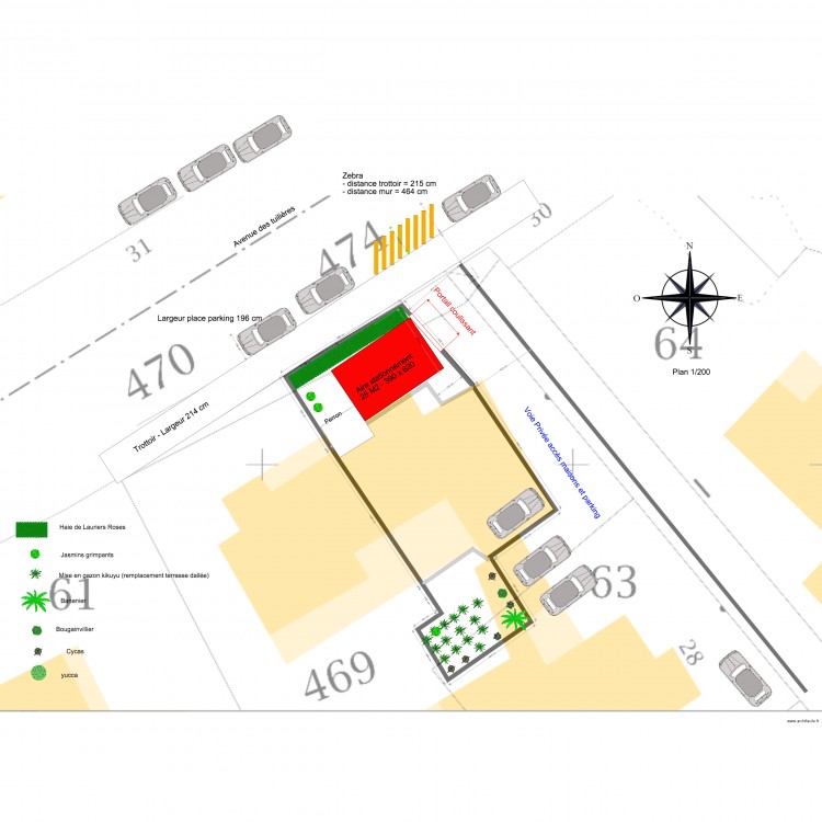 Plan 1 200 Tuilières Parking Circulation. Plan de 0 pièce et 0 m2