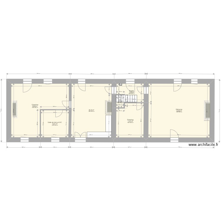 VILLATE PLAN RDC. Plan de 7 pièces et 130 m2