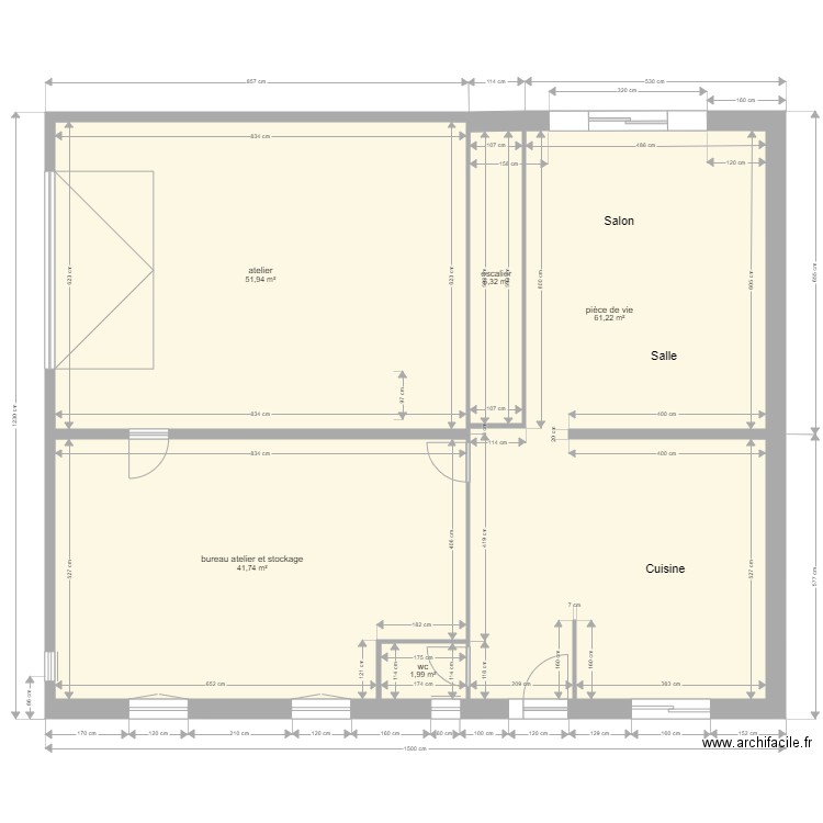 REZ DE CHAUSSEE version 1. Plan de 0 pièce et 0 m2