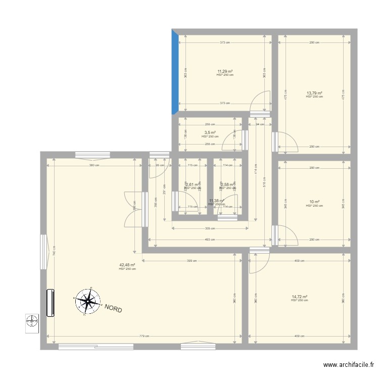 PLAN LEFEBVRECLIM. Plan de 9 pièces et 112 m2