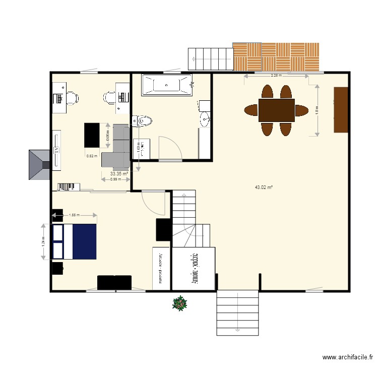 maison. Plan de 0 pièce et 0 m2