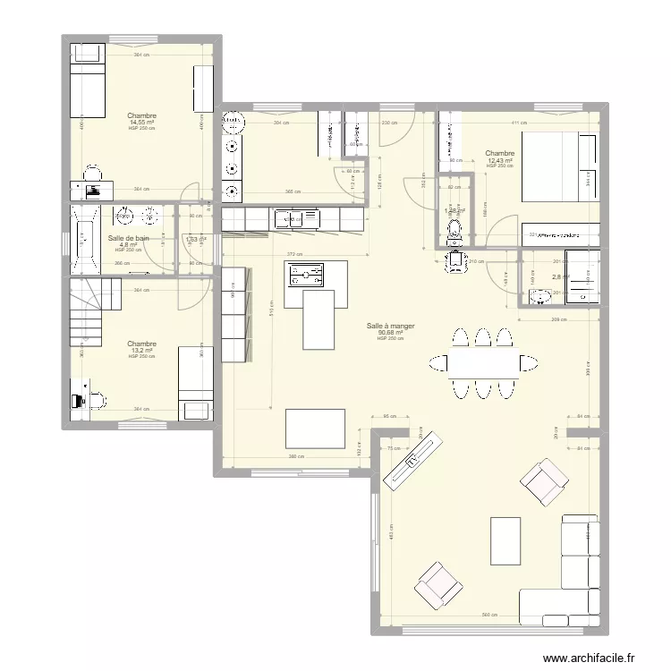 Maison DUPONT TOCQUE. Plan de 