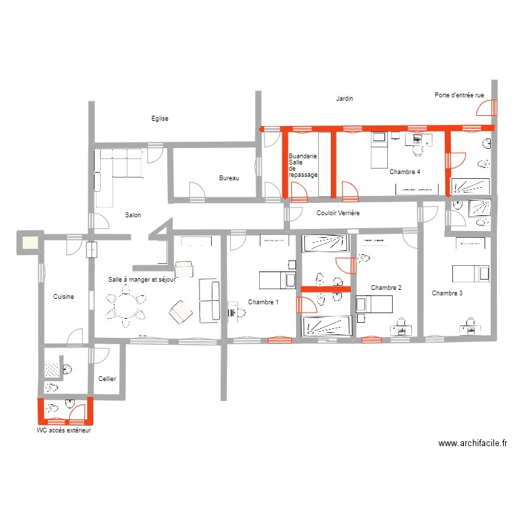 Plan actuel Ouarzazate. Plan de 1 pièce et 1 m2