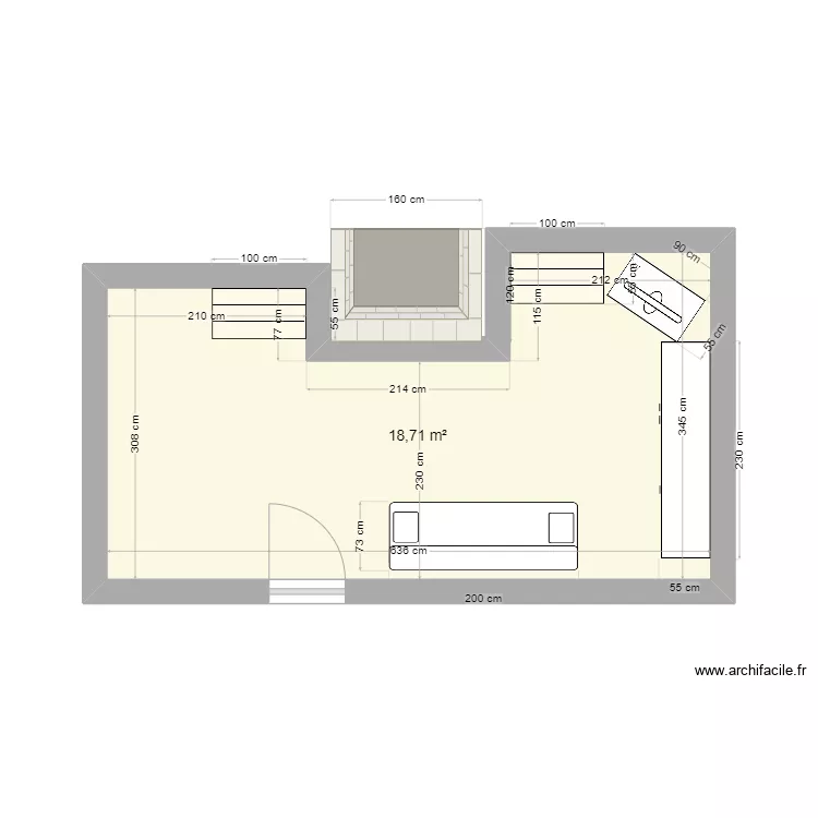 salon. Plan de 