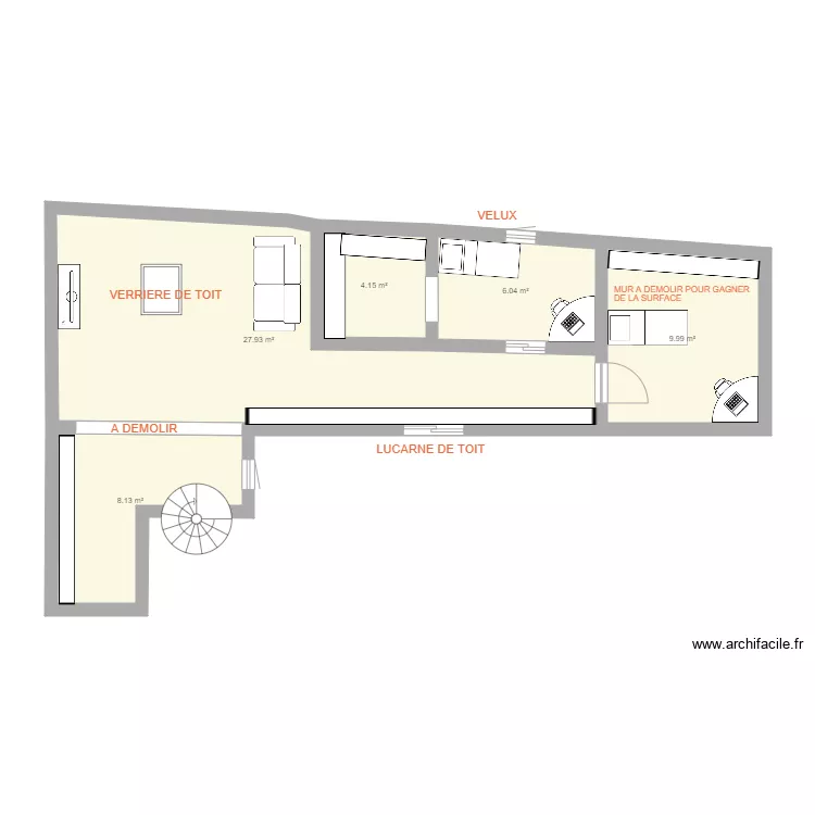 Maison Hautvillers 1. Plan de 