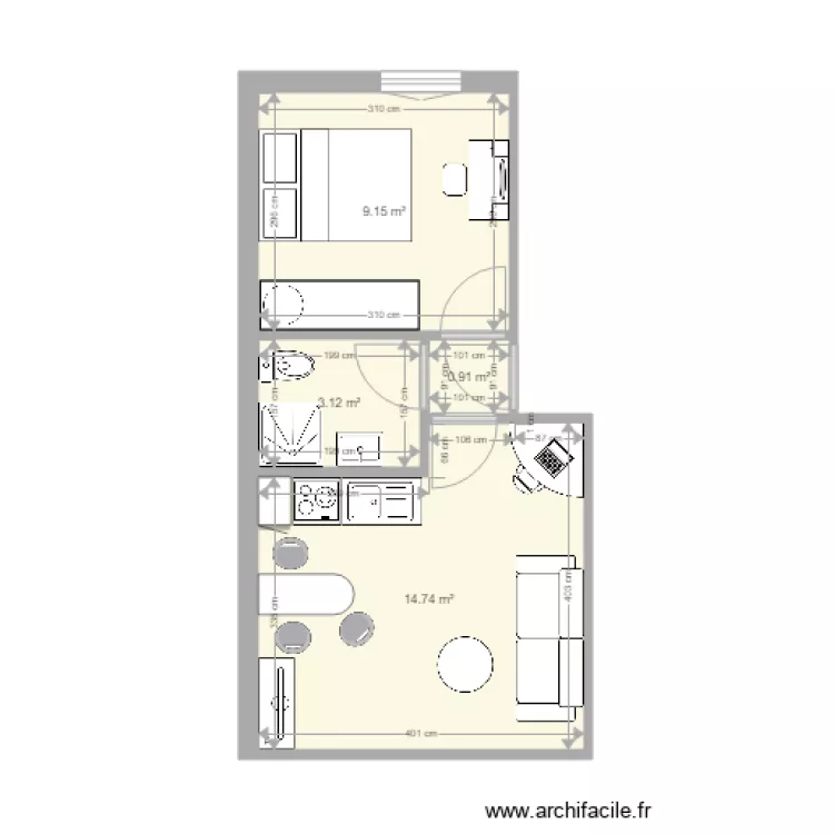 sebastopol etage droit . Plan de 