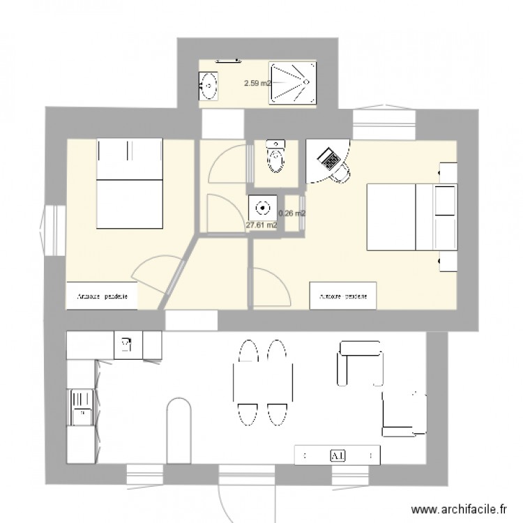 Maison de MAuriac. Plan de 0 pièce et 0 m2