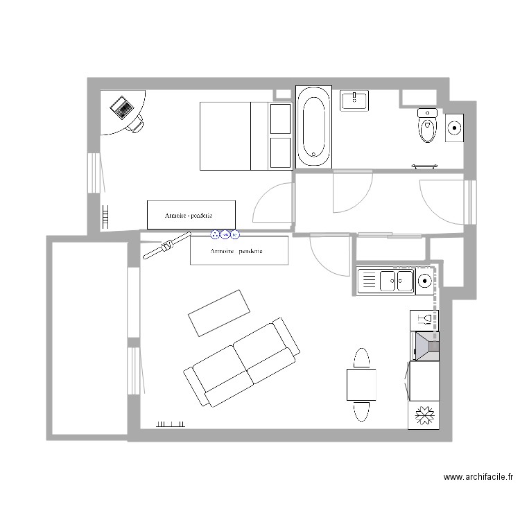 Appartement Minoterie 1. Plan de 0 pièce et 0 m2