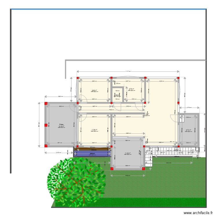 Maison Maurice avec jardin PLAN globale. Plan de 0 pièce et 0 m2
