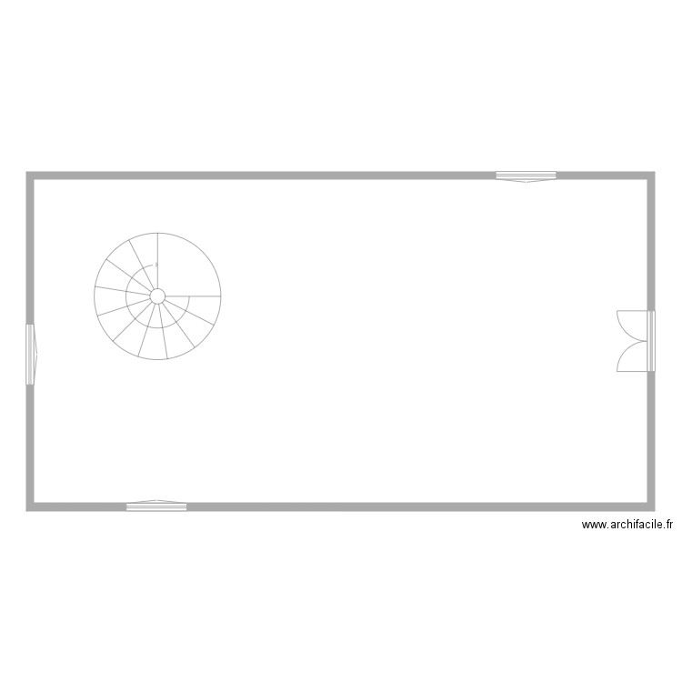 Exo60. Plan de 1 pièce et 216 m2