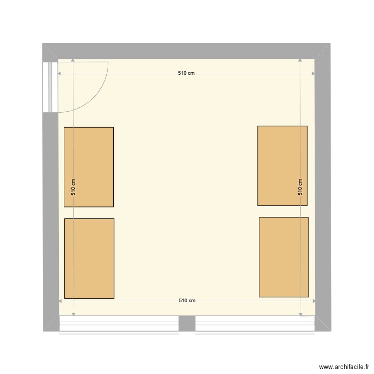 DI Working Space. Plan de 1 pièce et 26 m2