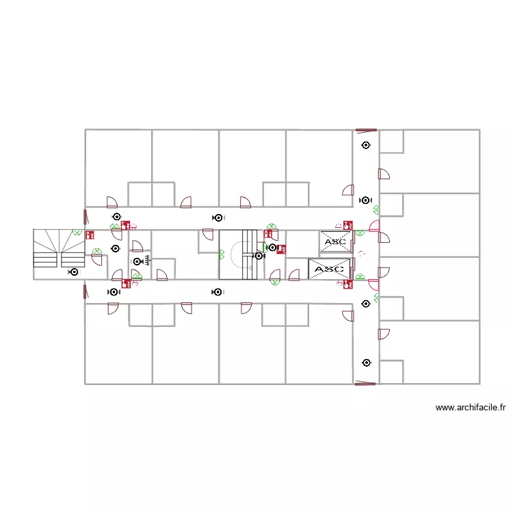 1er etage bouteille 58 incendie et autre. Plan de 