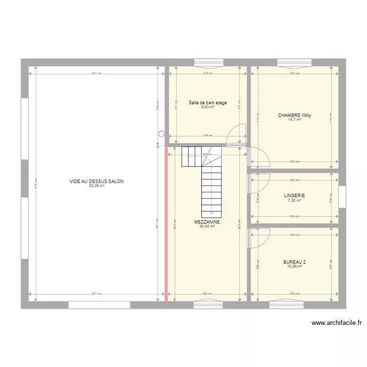 Maison William Etage. Plan de 