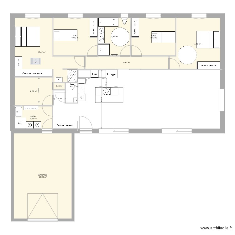 maison epilobes 3bis. Plan de 10 pièces et 112 m2