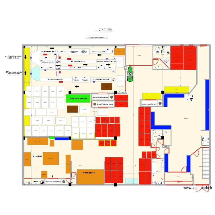 PROJET N5 13/01/2023. Plan de 18 pièces et 892 m2